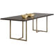 Donnelly 95 X 39.5 inch Antique Brass / Dark Mango Dining Table